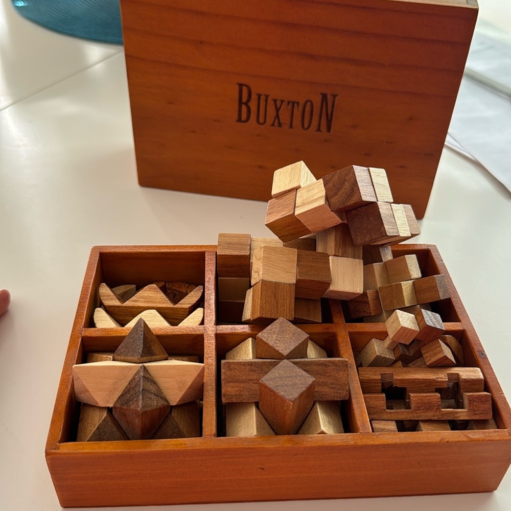 Buxton Wooden Mechanical Puzzles Collection